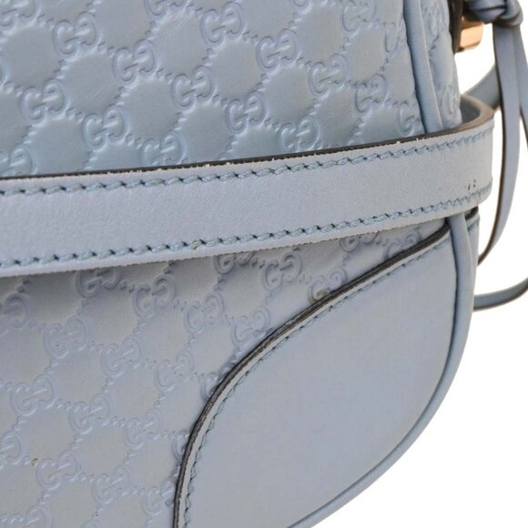 Gucci Light Blue Micro Guccissima Crossbody Bag 449413 213317 115939 - Picture 3 of 10